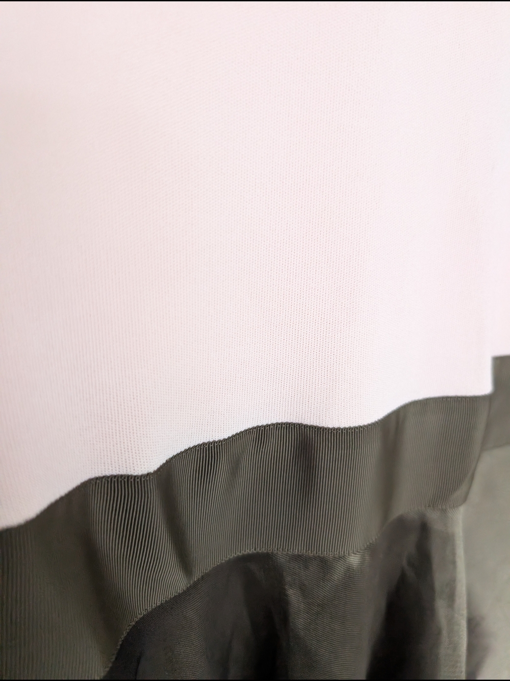Ted Baker Zadi Knitted Frill Full Skirt Dress Size 2/US 6 Khaki Pink Green NWT - Picture 3 of 15